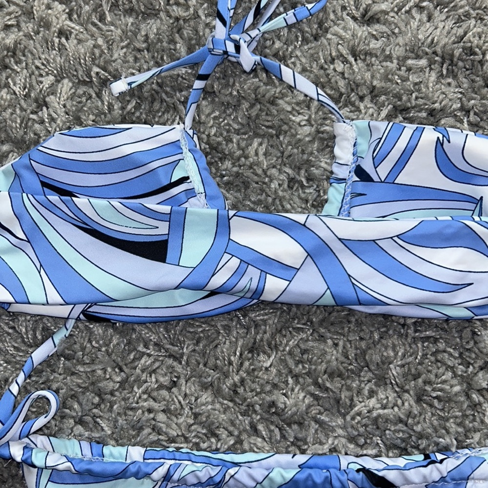 SHEIN Blue Pattern Bikini M - Picture 2 of 5